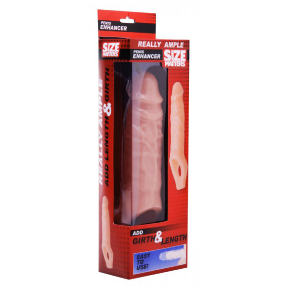 Насадка, увеличивающая длину и диаметр пениса, Size Matters - 16,5 см. Насадка, увеличивающая длину и диаметр пениса, Size Matters - 16,5 см.