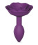Фиолетовая анальная пробка с ограничителем-розой Open Rose Size S Butt Plug Фиолетовая анальная пробка с ограничителем-розой Open Rose Size S Butt Plug