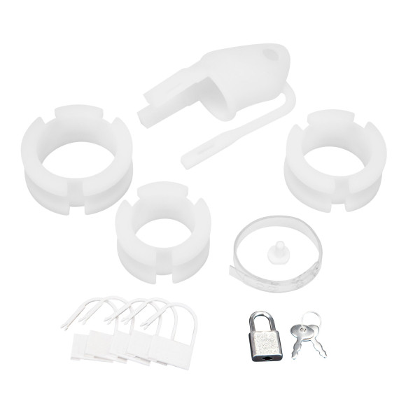 Белая клетка для пениса Silicone Small 2 in Cock Cage With Ball Divider Белая клетка для пениса Silicone Small 2 in Cock Cage With Ball Divider