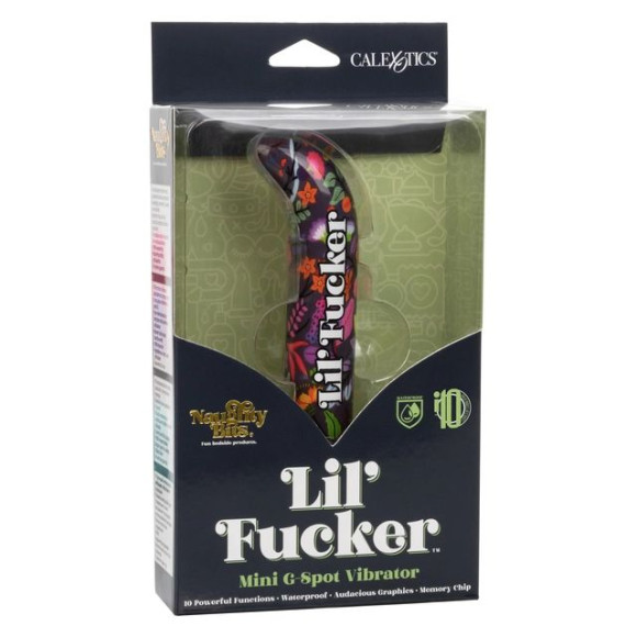 Черный мини-вибратор с цветочным принтом Lil Fucker Mini G-Spot Vibrator - 12,75 см. Черный мини-вибратор с цветочным принтом Lil Fucker Mini G-Spot Vibrator - 12,75 см.