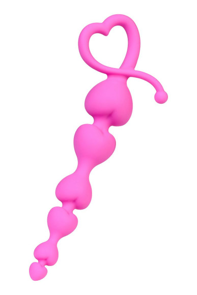Розовая силиконовая анальная цепочка Sweety - 18,5 см. Розовая силиконовая анальная цепочка Sweety - 18,5 см.