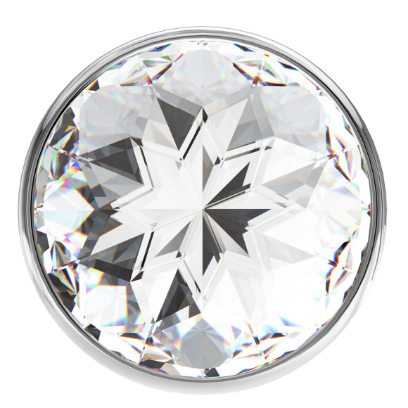 Малая серебристая анальная пробка Diamond Clear Sparkle Small с прозрачным кристаллом - 7 см. Малая серебристая анальная пробка Diamond Clear Sparkle Small с прозрачным кристаллом - 7 см.