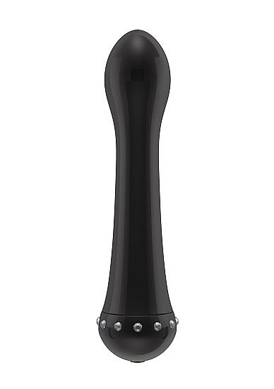 Вибратор с кристаллами The Diamond Black - 16,5 см.