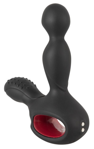 Черный вибромассажер простаты с нагревом и ротацией Prostate Plug - 14,5 см. Черный вибромассажер простаты с нагревом и ротацией Prostate Plug - 14,5 см.