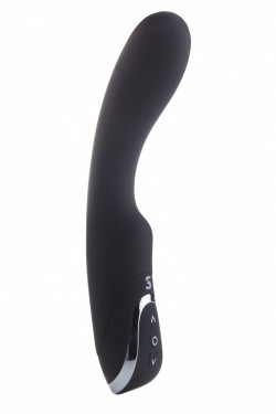 Чёрный перезаряжаемый вибратор Rechargeable G-Lover - 21 см.