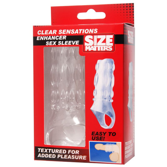 Насадка на пенис с кольцом для мошонки Clear Sensations Enhancer Sex Sleeve - 11,5 см. Насадка на пенис с кольцом для мошонки Clear Sensations Enhancer Sex Sleeve - 11,5 см.