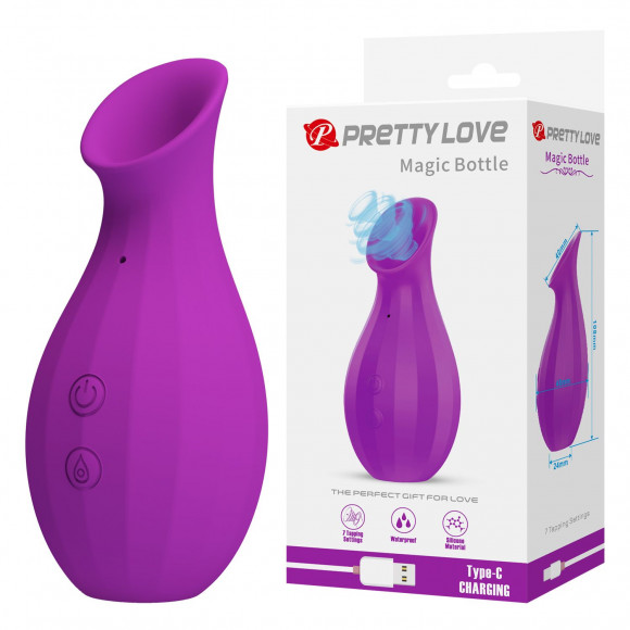 Лиловый клиторальный вакуумный стимулятор Magic Bottle Лиловый клиторальный вакуумный стимулятор Magic Bottle