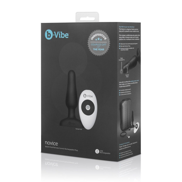 Анальная вибропробка чёрного цвета NOVICE REMOTE CONTROL PLUG BLACK - 10,2 см. Анальная вибропробка чёрного цвета NOVICE REMOTE CONTROL PLUG BLACK - 10,2 см.