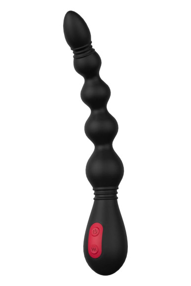 Черный вибромассажер для анальной стимуляции ANAL FLEXI BEADS - 21 см. Черный вибромассажер для анальной стимуляции ANAL FLEXI BEADS - 21 см.