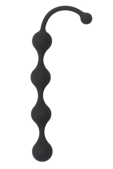 Чёрная анальная цепочка Four Beads Anal Black - 24 см. Чёрная анальная цепочка Four Beads Anal Black - 24 см.