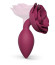 Сливовая анальная пробка с ограничителем-розой Open Rose Size M Butt Plug Сливовая анальная пробка с ограничителем-розой Open Rose Size M Butt Plug