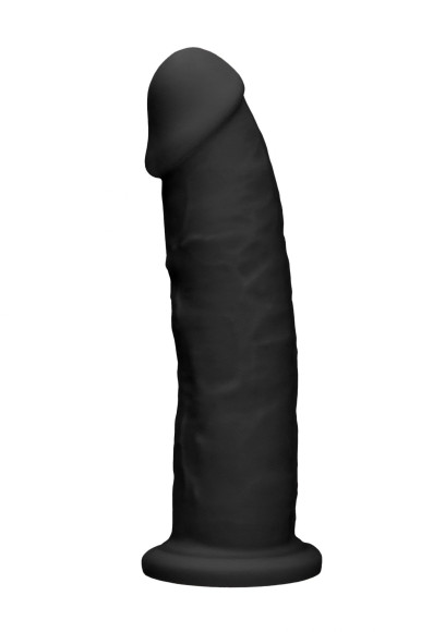 Черный фаллоимитатор Silicone Dildo Without Balls - 22,8 см. Черный фаллоимитатор Silicone Dildo Without Balls - 22,8 см.