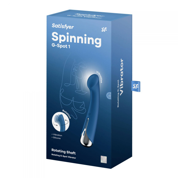 Синий вибратор для G-стимуляции Spinning G-Spot 1 - 17 см. Синий вибратор для G-стимуляции Spinning G-Spot 1 - 17 см.