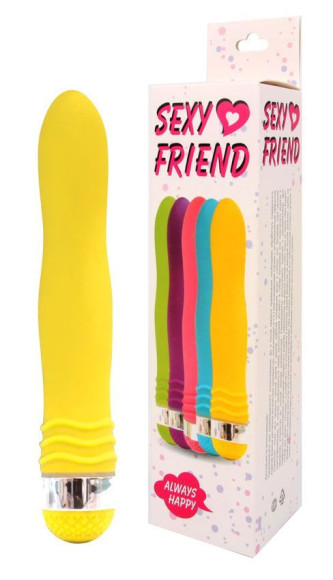 Желтый эргономичный вибратор Sexy Friend - 17,5 см. Желтый эргономичный вибратор Sexy Friend - 17,5 см.