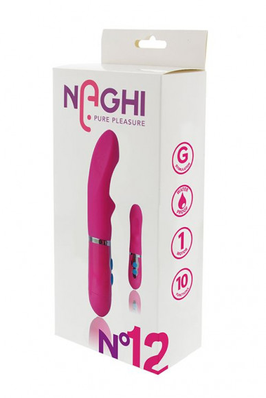 Розовый вибратор для G-стимуляции NAGHI NO.12 - 17 см. Розовый вибратор для G-стимуляции NAGHI NO.12 - 17 см.