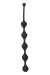 Чёрная анальная цепочка Five Beads Anal - 28,1 см.