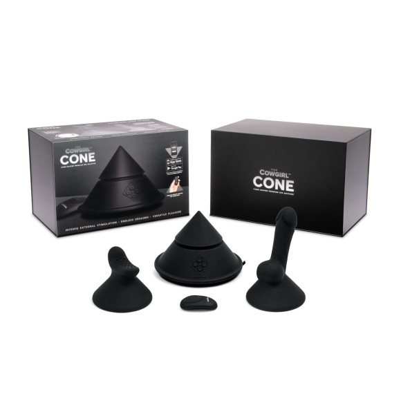 Конусный вибромассажер Cowgirl Cone с 2 насадками Конусный вибромассажер Cowgirl Cone с 2 насадками