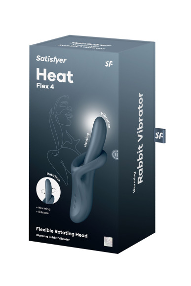 Серый вибратор-ротатор с функцией нагрева Heat Flex 4 - 23 см. Серый вибратор-ротатор с функцией нагрева Heat Flex 4 - 23 см.