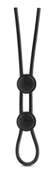 Черное двойное эрекционное лассо Silicone Double Loop Cock Ring Черное двойное эрекционное лассо Silicone Double Loop Cock Ring