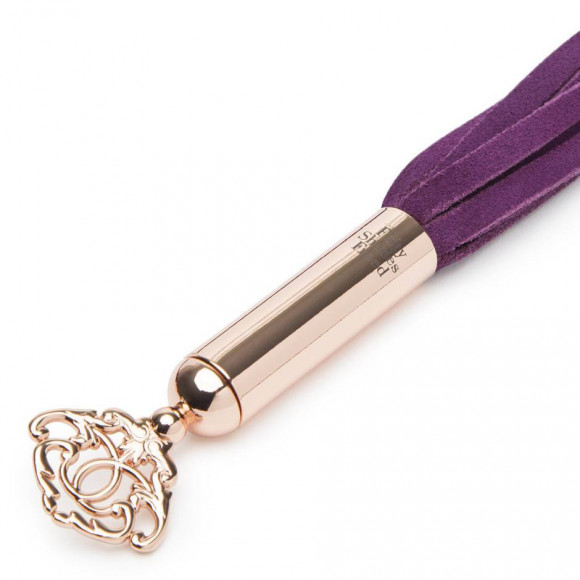 Фиолетовая мини-плеть Cherished Collection Suede Mini Flogger - 30 см.