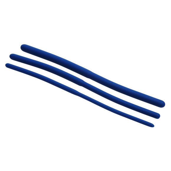 Набор из 3 синих силиконовых уретральных расширителей Invasion Silicone Urethral Sound Trainer Set Набор из 3 синих силиконовых уретральных расширителей Invasion Silicone Urethral Sound Trainer Set
