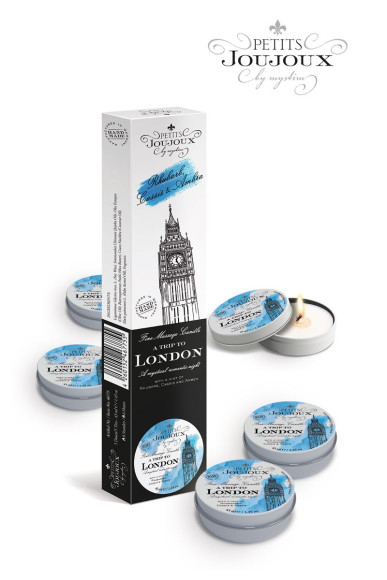 Набор из 5 свечей Petits Joujoux London с ароматом ревеня, амбры и чёрной смородины Набор из 5 свечей Petits Joujoux London с ароматом ревеня, амбры и чёрной смородины