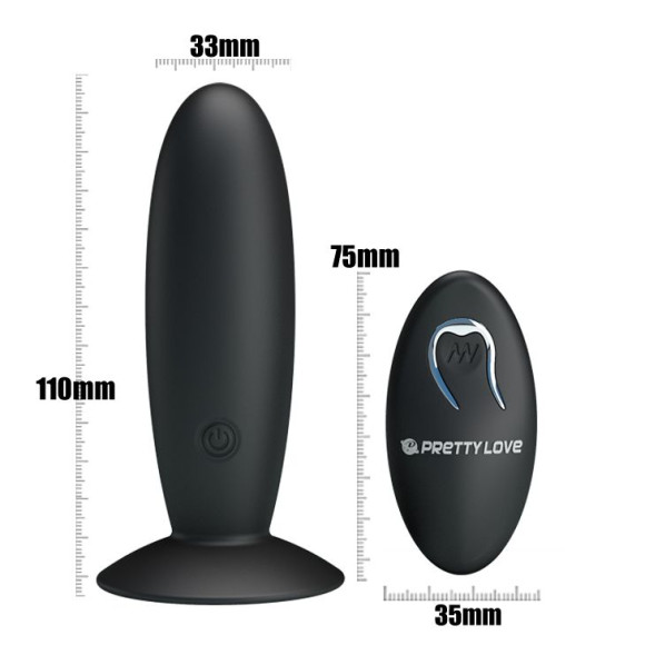 Анальная пробка с вибрацией и пультом управления Remote Control Vibrating Plug - 11 см. Анальная пробка с вибрацией и пультом управления Remote Control Vibrating Plug - 11 см.
