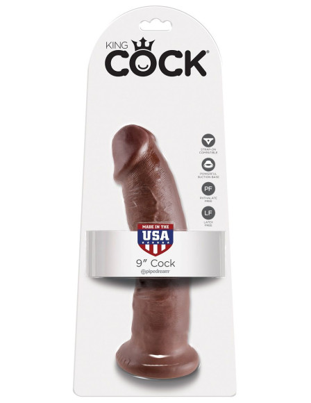 Коричневый фаллоимитатор 9 Cock - 22,9 см. Коричневый фаллоимитатор 9 Cock - 22,9 см.