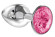 Малая серебристая анальная пробка Diamond Pink Sparkle Small с розовым кристаллом - 7 см. Малая серебристая анальная пробка Diamond Pink Sparkle Small с розовым кристаллом - 7 см.