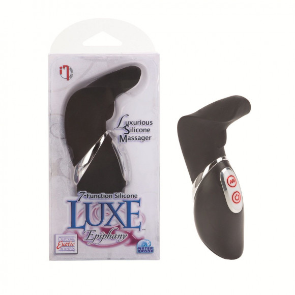 Чёрный клиторальный массажёр 7-Function Silicone Luxe Epiphany Massagers Чёрный клиторальный массажёр 7-Function Silicone Luxe Epiphany Massagers