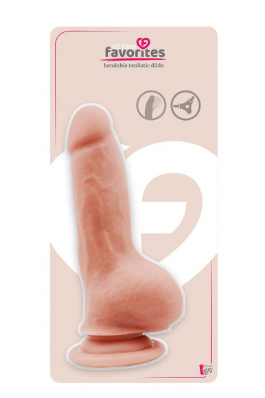 Телесный фаллоимитатор BENDABLE DILDO на присоске - 18 см. Телесный фаллоимитатор BENDABLE DILDO на присоске - 18 см.