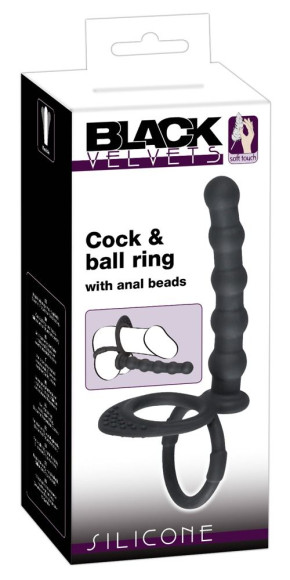 Насадка на пенис для двойного проникновения Cock & ball ring Насадка на пенис для двойного проникновения Cock & ball ring