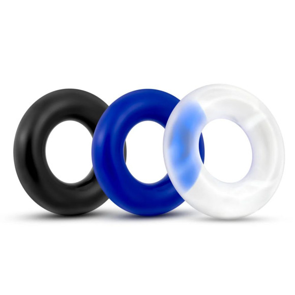 Набор из 3 разноцветных колец Stay Hard Donut Rings Набор из 3 разноцветных колец Stay Hard Donut Rings