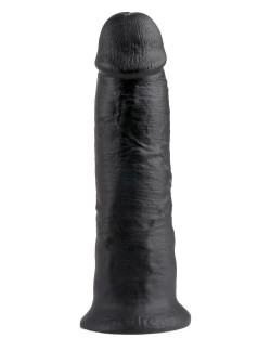 Чёрный фаллос-гигант 10 Cock - 25,4 см. Чёрный фаллос-гигант 10 Cock - 25,4 см.