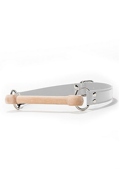 Белый кляп Wooden Bridle с деревянным трензелем Белый кляп Wooden Bridle с деревянным трензелем