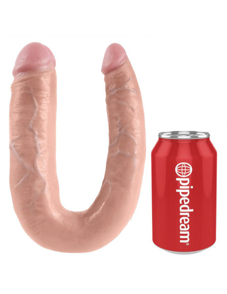 Телесный двусторонний фаллоимитатор U-Shaped Large Double Trouble - 44,4 см. Телесный двусторонний фаллоимитатор U-Shaped Large Double Trouble - 44,4 см.