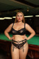 Черно-серебристый пояс для чулок plus size с цепочками Черно-серебристый пояс для чулок plus size с цепочками