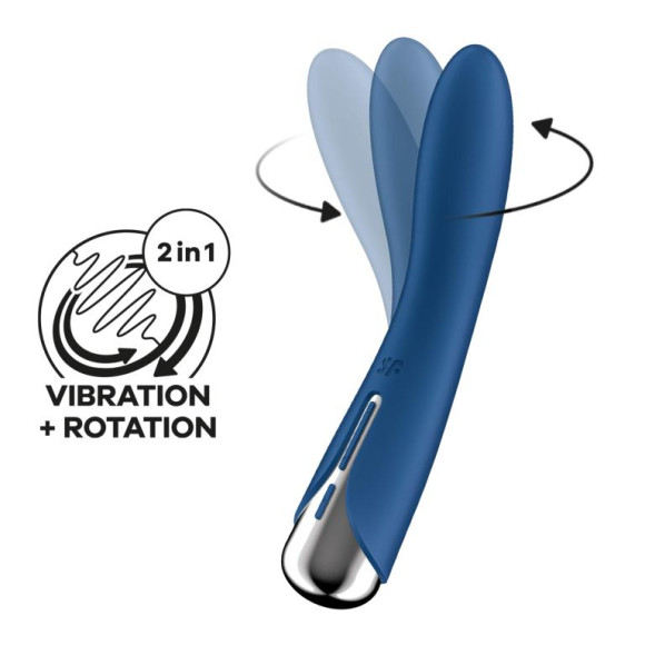 Синий вибратор-ротатор Spinning Vibe 1 - 18 см. Синий вибратор-ротатор Spinning Vibe 1 - 18 см.
