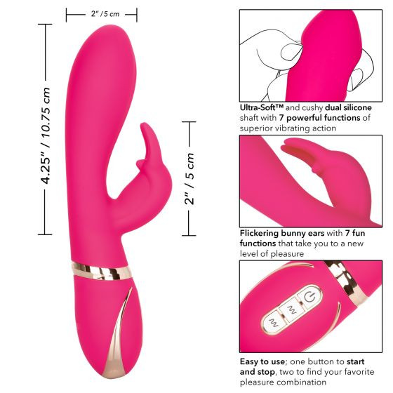 Розовый силиконовый вибратор с клиторальным отростком Signature Silicone Ultra-Soft Rabbit - 22,75 см. Розовый силиконовый вибратор с клиторальным отростком Signature Silicone Ultra-Soft Rabbit - 22,75 см.