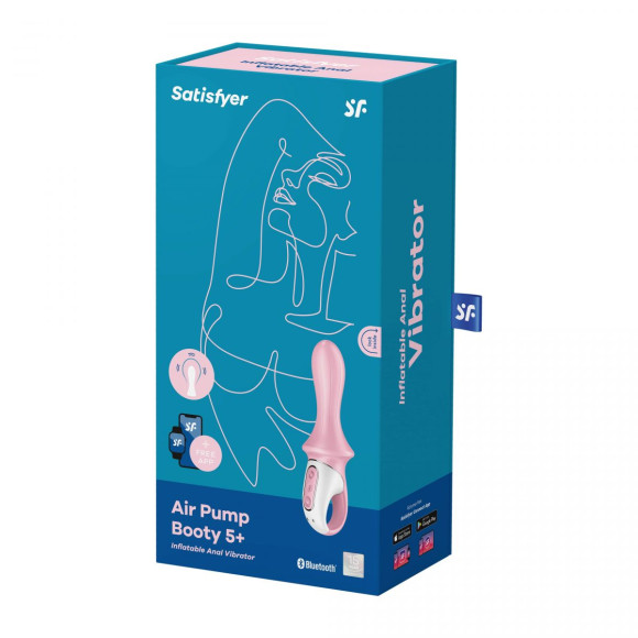 Розовый вибромассажер Air Pump Booty 5+ - 18,1 см. Розовый вибромассажер Air Pump Booty 5+ - 18,1 см.