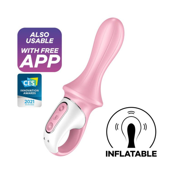 Розовый вибромассажер Air Pump Booty 5+ - 18,1 см. Розовый вибромассажер Air Pump Booty 5+ - 18,1 см.