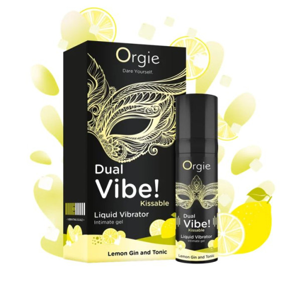 Съедобный жидкий вибратор Dual Vibe! со вкусом лимонного джина с тоником - 15 мл. Съедобный жидкий вибратор Dual Vibe! со вкусом лимонного джина с тоником - 15 мл.