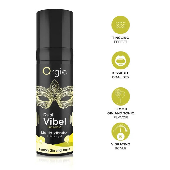 Съедобный жидкий вибратор Dual Vibe! со вкусом лимонного джина с тоником - 15 мл. Съедобный жидкий вибратор Dual Vibe! со вкусом лимонного джина с тоником - 15 мл.