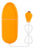 Оранжевое виброяйцо FUNKY EGG ON A WIRE - 7,5 см.