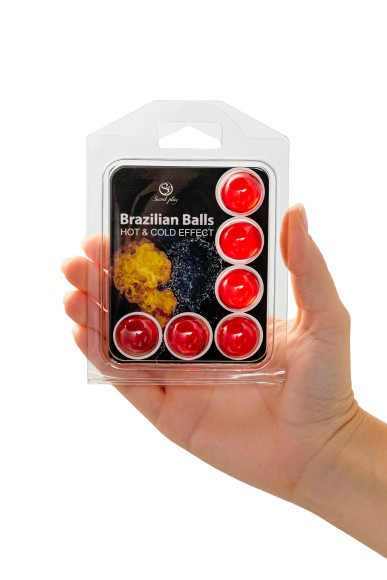Набор из 6 шариков с массажным маслом Brazilian Balls с охлаждающим и разогревающим эффектом Набор из 6 шариков с массажным маслом Brazilian Balls с охлаждающим и разогревающим эффектом