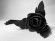 Черная замшевая плеть с лаковой розой в рукояти - 40 см. Черная замшевая плеть с лаковой розой в рукояти - 40 см.