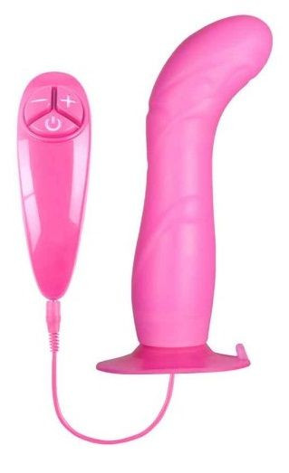 Розовый вибратор для G-точки BUNNY ICY - 18 см. Розовый вибратор для G-точки BUNNY ICY - 18 см.