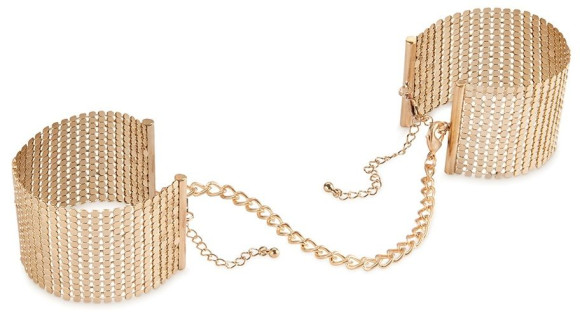 Дизайнерские золотистые наручники Desir Metallique Handcuffs Bijoux Дизайнерские золотистые наручники Desir Metallique Handcuffs Bijoux