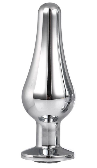 Серебристая анальная пробка с кристаллом Silver Pleasure Plug S - 9 см. Серебристая анальная пробка с кристаллом Silver Pleasure Plug S - 9 см.