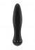 Черный вибратор-торпеда с кристалликами The Gem Black - 16,6 см.